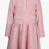 Apolline Dress - Tweed Powder Pink