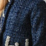 Eleni Jacket - Tweed Navy