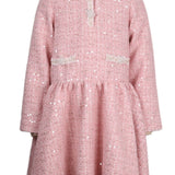 Apolline Dress - Tweed Powder Pink