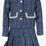 Tatiana Plaid Navy Skirt