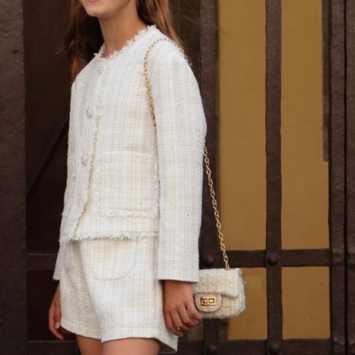 Mathilde Jacket - Tweed Ivory Gold